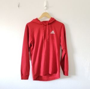 Adidas red hoodie lightweight